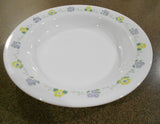❤️ 1 CORELLE Corning FORGET ME NOT 15-oz Flat Rim SOUP BOWL Purple Yellow Floral
