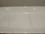 ❤️ Corelle WHITE FROST 10x5 Rectangular Appetizer Serving Plate SNOW WINTER TREES