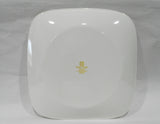 ❤️ 1 Corelle Market Street GILDED WOODS Square LUNCH or DINNER PLATE Silver Gold