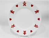 ❤️ 2-pc Corelle GINGERBREAD MEN & HEARTS Christmas PLATTER & SERVING BOWL Valentines