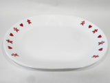 🦌NRM Corelle GINGERBREAD MEN & HEARTS 12x10 SERVING PLATTER Christmas Valentine