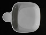 ❤️ NEW CorningWare GRAB-IT SNACK PLATE Square White P-185-B Pyroceram Tab Handle