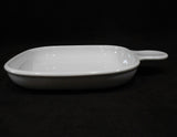 ❤️ NEW CorningWare GRAB-IT SNACK PLATE Square White P-185-B Pyroceram Tab Handle