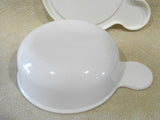 🍃 NEW Vtg CorningWare WHITE 15-oz GRAB-IT BOWL & COVER Tab Handle Smooth Bottom