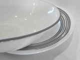 NEW 17-pc Corelle BRUSHED SILVER GRAY Dinnerware w/ Dinner Lunch Plates Bowls