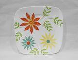 ❤️ NEW Corelle Square HAPPY DAYS Choose DINNER or LUNCH PLATE Retro Flower Power