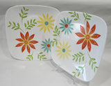 ❤️ NEW Corelle Square HAPPY DAYS Choose DINNER or LUNCH PLATE Retro Flower Power