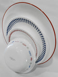 ❤️ 20-pc Corelle HARBOR TOWN Dinnerware Set / FISH Fishing Boat Red Blue Dots Gray