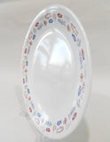 1 GUC Corelle HARBOR TOWN 8.5" Lunch Plate *RED BLUE GRAY FISH Coastal Nautical