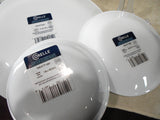 12-pc Corelle INKED POPPY DINNERWARE SET Plates Bowls BLACK FLORAL on WHITE