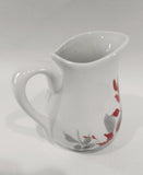 CORELLE Coordinate KYOTO LEAVES Porcelain CREAM / SYRUP PITCHER Red Gray Leaves