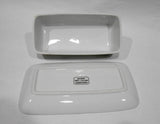 ❤️ Corelle Boutique KYOTO LEAVES Porcelain COVERED BUTTER DISH Japanese Watercolor