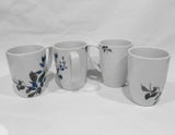 ❤️ New 17-pc Corelle KYOTO NIGHT Dinnerware Set *Blue Japanese Watercolor Leaves