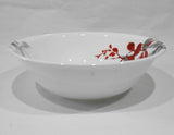 ❤️ Corelle KYOTO LEAVES 2-Qt ROUND 10 1/4" SERVING BOWL Japanese Watercolor Red Gray