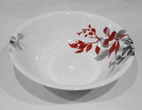 ❤️ Corelle KYOTO LEAVES 2-Qt ROUND 10 1/4" SERVING BOWL Japanese Watercolor Red Gray