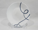 ❤️ Corelle LIA 6.75" APPETIZER PLATE Bread Pie Side Dish / Cobalt Blue Curly Swirls