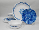 ❤️ 12-pc Corelle LISBON TERRACE Dinnerware Set *Plates & Bowls Blue Portugal Tiles