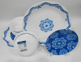 ❤️ 12-pc Corelle LISBON TERRACE Dinnerware Set *Plates & Bowls Blue Portugal Tiles