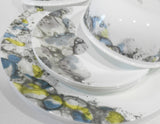 ❤️ 12-pc Corelle LUMOS Dinnerware Set / Sparkling Droplet Bubbles of Muted Colors