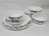 ❤️ 12-pc Corelle LUMOS Dinnerware Set / Sparkling Droplet Bubbles of Muted Colors