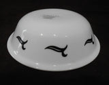 ❤️ 1 Corelle Corning LYRICS 10-oz DESSERT BOWL Fruit Sauce BLACK Tulip Leaves
