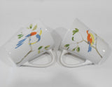 ❤️ 2 CORELLE MAVIS SONG 10-oz MUGS Stoneware Cups *COLORFUL England Thrush Birds