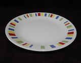 ❤️ 1 Corelle MEMPHIS 8.5" LUNCH PLATE Luncheon / Red Blue Green Yellow Blocks