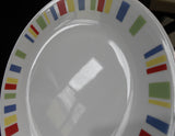 ❤️ 1 Corelle MEMPHIS 8.5" LUNCH PLATE Luncheon / Red Blue Green Yellow Blocks