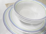 12-pc Corelle MOONGLOW Dinnerware Set Dinner Lunch Plate Bowl *Purple Blue Green