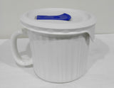 ❤️ CORNINGWARE 20-oz Soup MEAL MUG French Stoneware Pop-In Vent Lid U-Pick Color