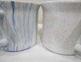 ❤️ CORNINGWARE 20-oz Soup MEAL MUG Microwave Vent Lid MARBLE or SPECKLED BLUE