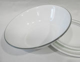 ❤️ NEW HTF 1 Corelle MYSTIC GRAY 1-Qt SERVING BOWL Vegetable 8.5" Soft Grey Band Rim