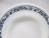 1 New CORELLE Livingware OLD TOWN BLUE Onion 15-oz Flat RIMMED SOUP BOWL Navy