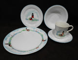 ❤️ NEW 5-pc Corelle OUTER BANKS Dinnerware PLACE SETTING Lighthouse Nautical