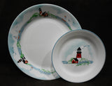 ❤️ NEW 5-pc Corelle OUTER BANKS Dinnerware PLACE SETTING Lighthouse Nautical