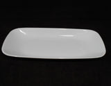 ❤️ 1 Corelle PURE WHITE Winter 10x5 APPETIZER TRAY Serving Platter Oblong Fish Plate