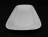 ❤️ 1 Corelle PURE WHITE Winter 10x5 APPETIZER TRAY Serving Platter Oblong Fish Plate