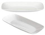 ❤️ 1 Corelle PURE WHITE Winter 10x5 APPETIZER TRAY Serving Platter Oblong Fish Plate