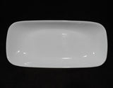 ❤️ 1 Corelle PURE WHITE Winter 10x5 APPETIZER TRAY Serving Platter Oblong Fish Plate