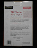 NEW 20-pc Corelle PINK TRIO Stainless FLATWARE Set *Pastel Blue Peach Blossoms