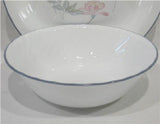 ❤️ NEW Corelle PINK TRIO / English Meadow 1-Qt SERVING BOWL Fluted Blue Grey Rim