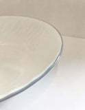 ❤️ NEW Corelle PINK TRIO / English Meadow 1-Qt SERVING BOWL Fluted Blue Grey Rim