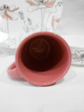 ❤️ 1 CORELLE 11-oz POPPY PRINT MUG Creamy Pale Mauve PINK Stoneware Cup