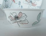 NEW 12-pc Corelle Signature POPPY PRINT DINNERWARE SET Pale Pink White Floral