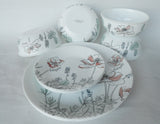 NEW 12-pc Corelle Signature POPPY PRINT DINNERWARE SET Pale Pink White Floral