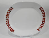 ❤️ CORELLE Precious Colors SERVING PLATTER Entree Plate *Mosaic Tiles RUBY RED