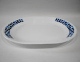 ❤️ CORELLE Precious Colors SERVING PLATTER Entree Plate *Mosaic Tiles SAPPHIRE BLUE