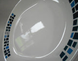 ❤️ CORELLE Precious Colors SERVING PLATTER Entree Plate *Mosaic Tiles SAPPHIRE BLUE