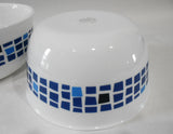 ❤️ 1 Corelle PRECIOUS COLORS 28-oz SOUP BOWL Mosaic Tiles SAPPHIRE BLUE