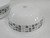 ❤️ 1 Corelle PRECIOUS COLORS 28-oz SOUP BOWL Mosaic Tiles PLATINUM SILVER GRAY